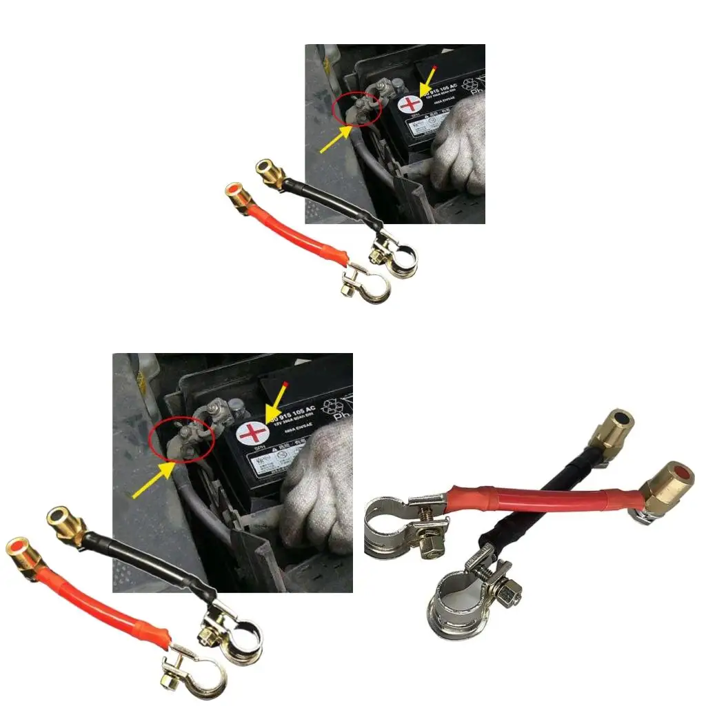 

Stable Current Transfer 8mm Copper Terminal Battery Cable Emergency Use Motorcycles