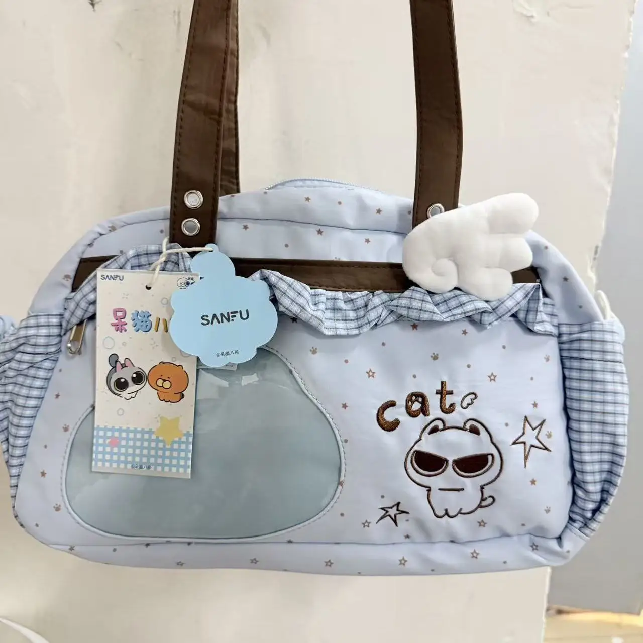 2026 New Two-dimensional Animation Shoulder Food Lta Bag Female Polka Dot Daily Out School Star Chasing Baby Bag for Women