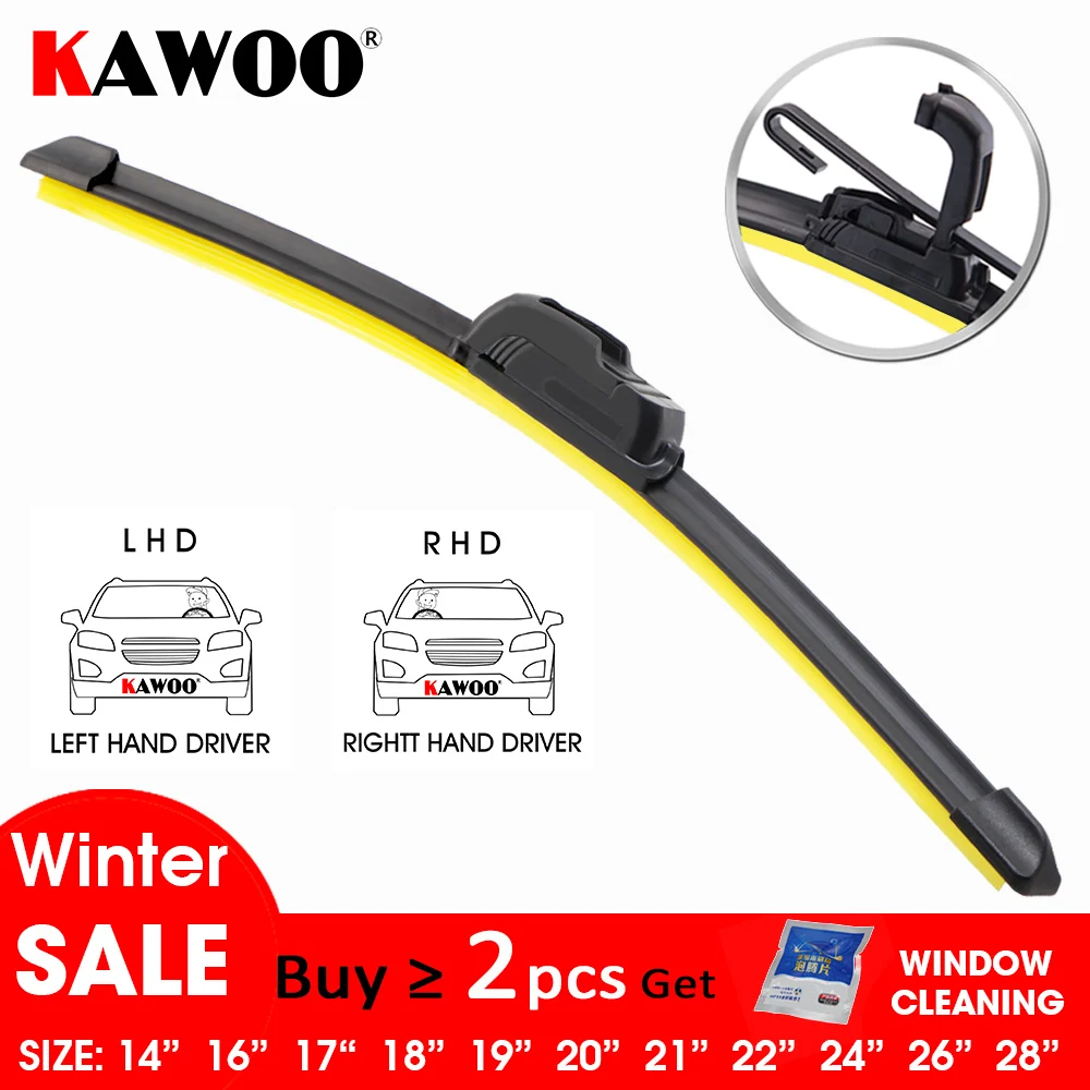 

Car Wiper Blade Universal Frameless Boneless Silica gel Silicon Windshield Windscreen Wipers 14"16"17"18"19"20"21"22"24"26"28"