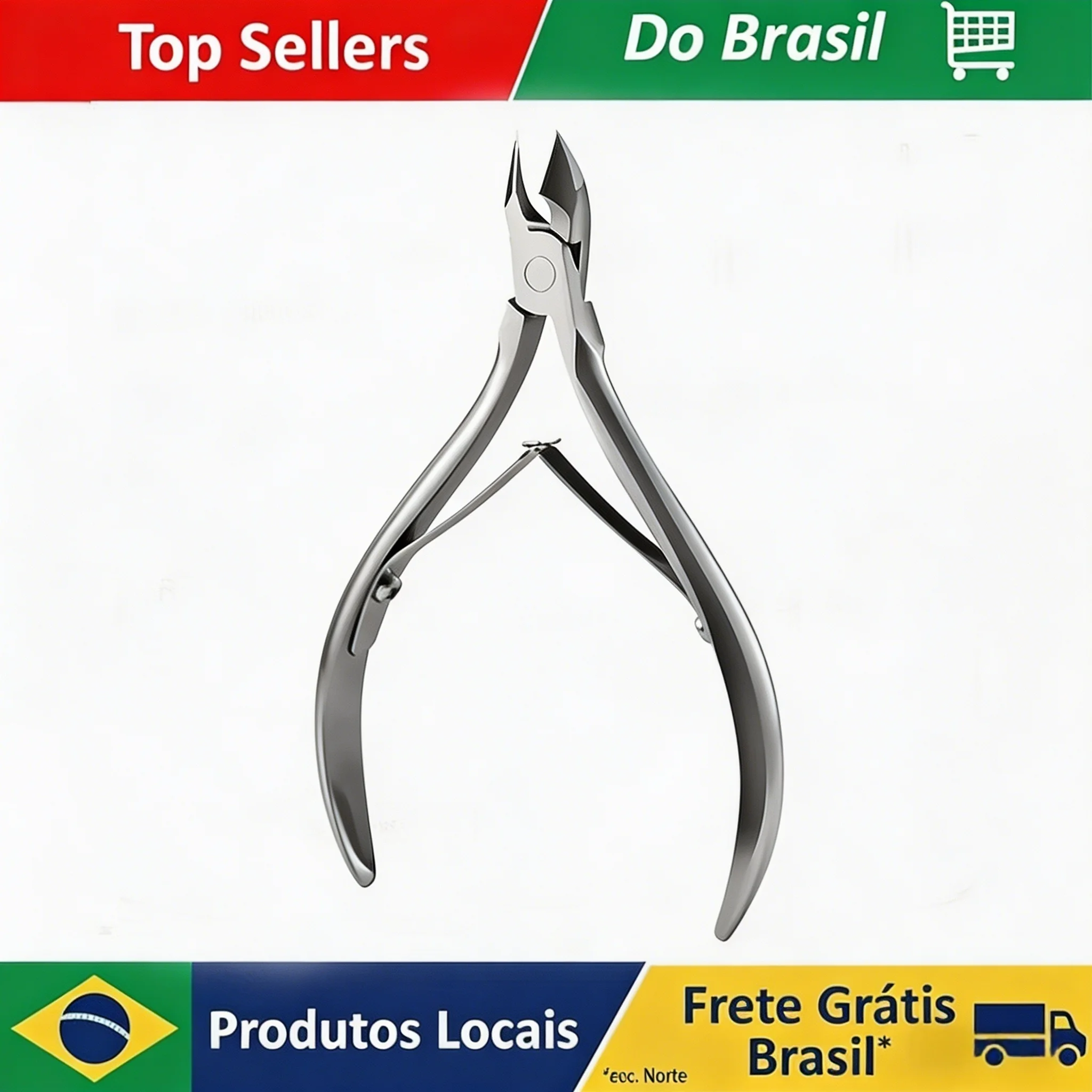 Alicate de Cutícula em Aço Inoxidável, Tesoura de Manicure, Removedor de Pele Morta, Alicate de Pedicure para Manicure com Lâminas de Precisão Afiadas