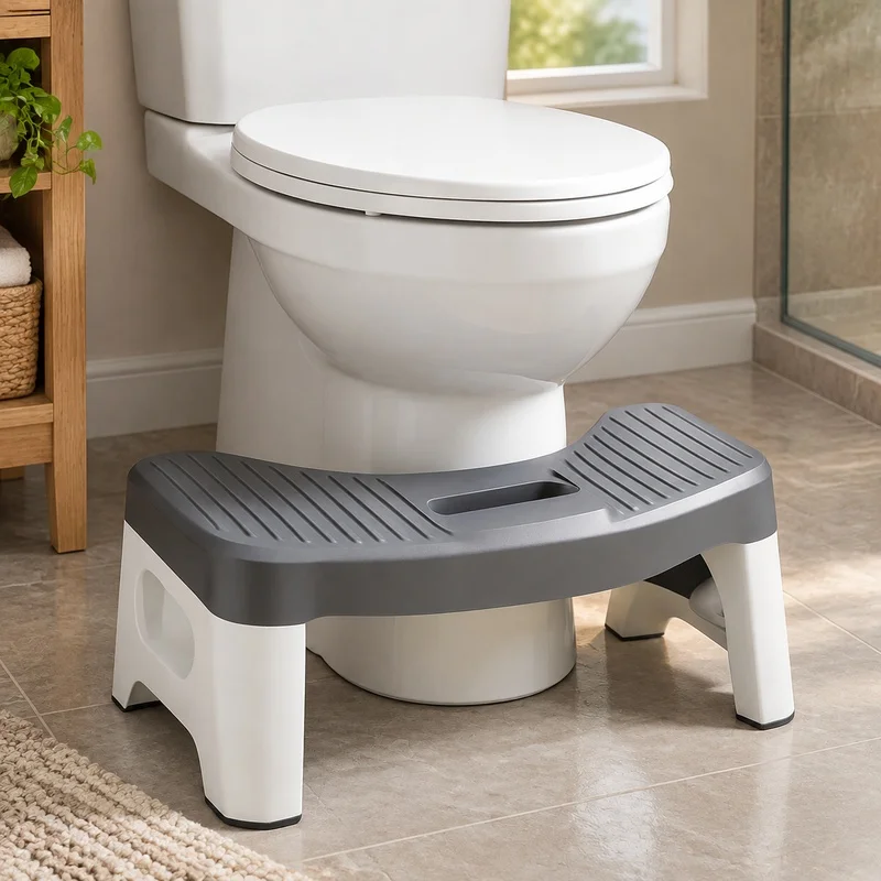 Adjustable Squat-Style Toilet Stool, Comfortable Support for Adults, Kids, and Pregnant Women