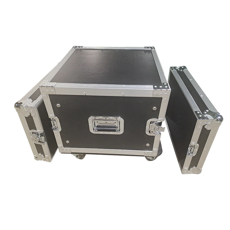 Professional Custom Equipment Shockproof 8u 10u Fly Amp Rack Flight Case for Music Equipment Shipping