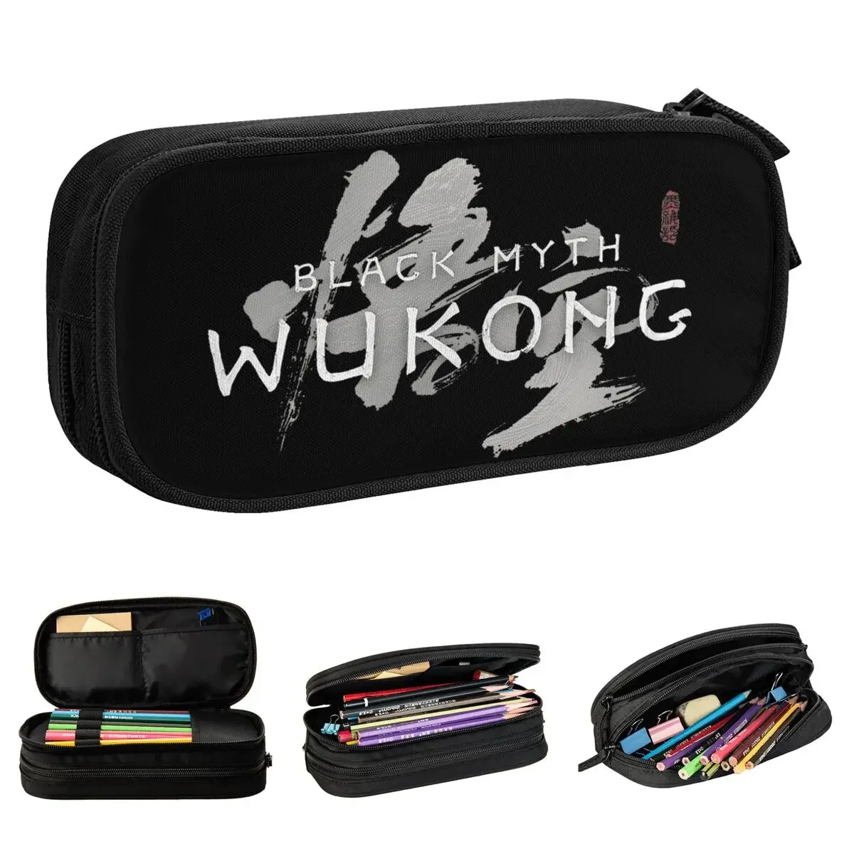 

Black Myth Wukong New Game Pencil Cases Legendary Pencil Box Pen for Girls Boys Big Capacity Bag Students School Gift Stationery