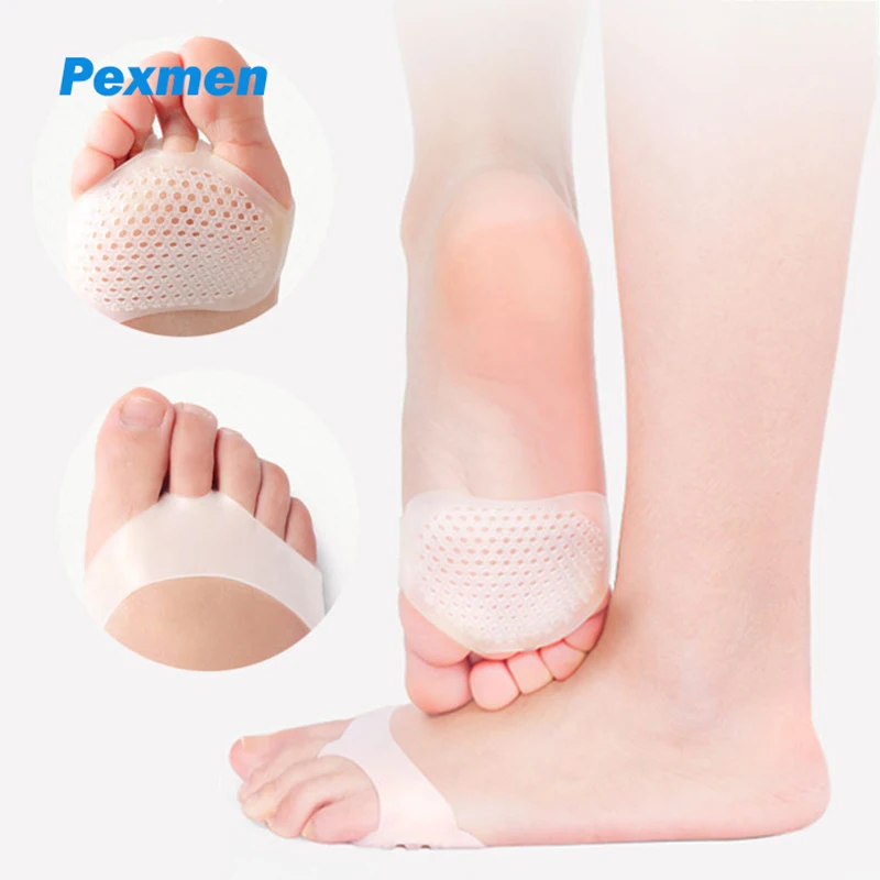 

Pexmen 2Pcs Ball of Foot Cushions Metatarsal Pads Foot Pads Mortons Neuroma Callus Metatarsal Foot Pain Relief Forefoot Pads