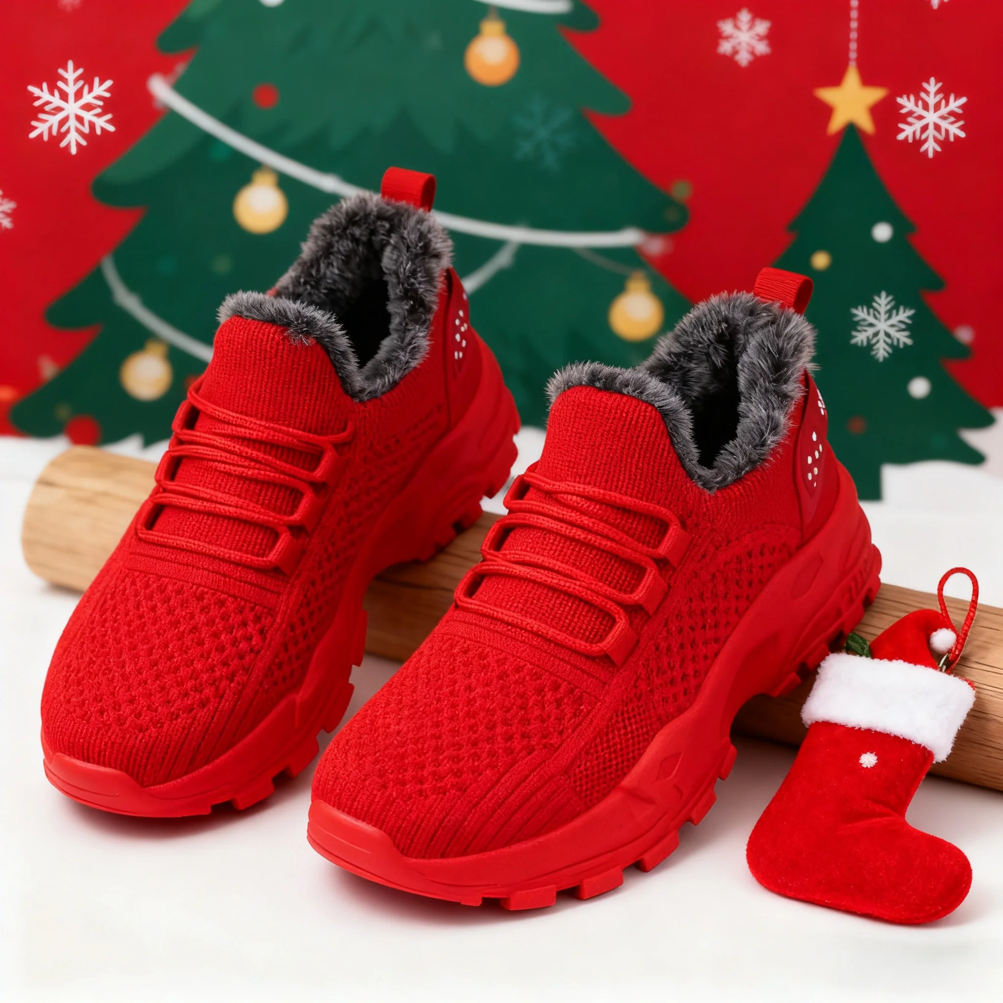 

Sneakers Women's Winter Warm Sports Shoes Non Slip Soles Suitable for Cold Weather Outdoor Walking Shoes Fashionable Versatile