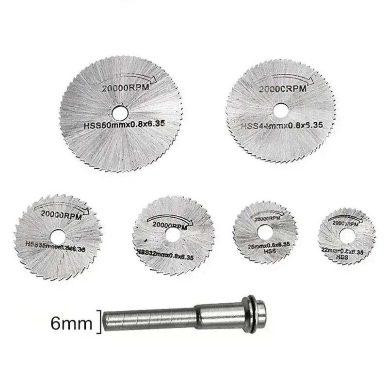 Hot Sell Mini HSS Circular Saw Blades Wood Aluminum Cutting Disc Dremel Accessories Discs Drill Mandrel Rotary Tool Wood Saw