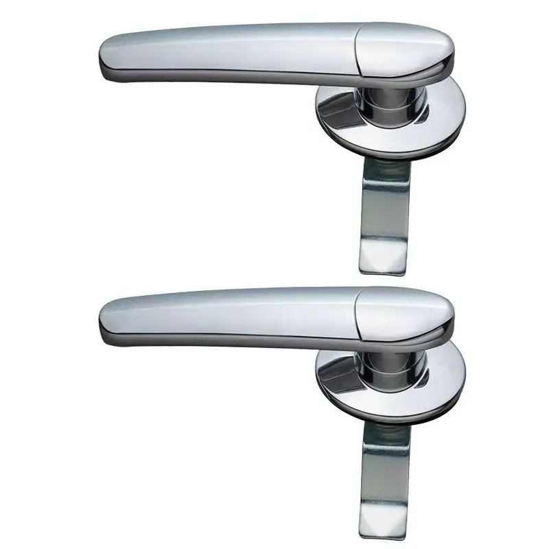 

2PCS Zinc Alloy Industrial Locks Machinery Equipment Door Handle Lock Distribution Box Lock Switch Electric Cabinet Lock Chromed