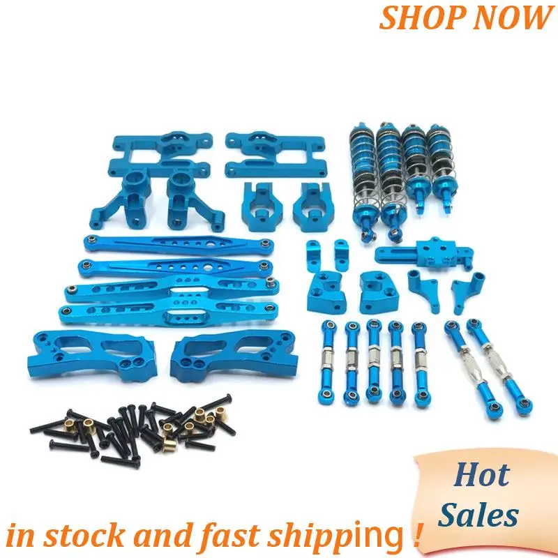 

12PCS Replacement Parts For Weili 12427 12428 12423 Feiyue Remote Control Car Spare Parts Metal Upgrade And Modification Blue