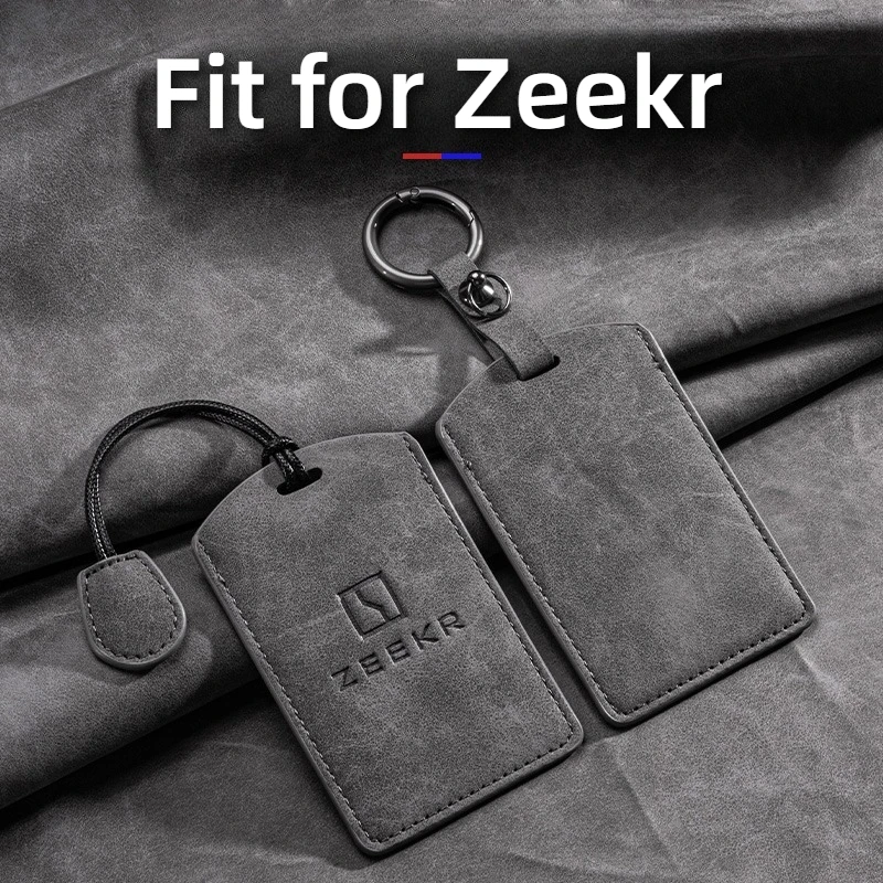 

Fit for Zeekr 001 7 X 009 2024 Car Key Card Holder NFC Smart Card Case Suede Protective Shell