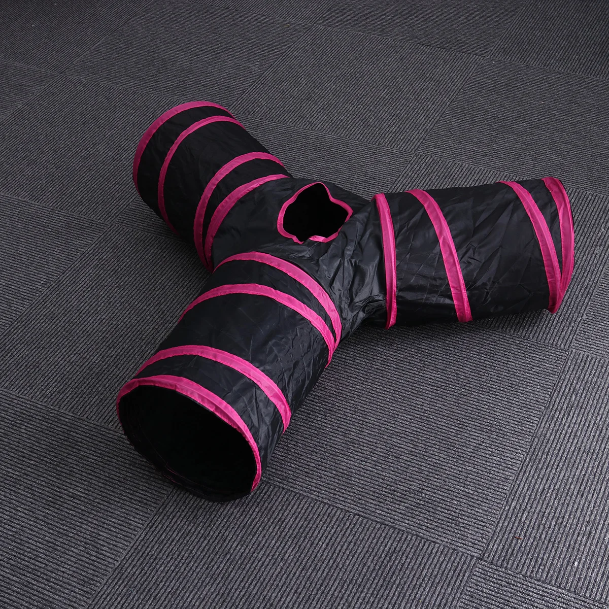 

Foldable Cat Tunnel 3 Way Crinkle Pet For Cats Small Pets Animal Play House Hanging Balls Foldable Pet Tunnel Rabbits