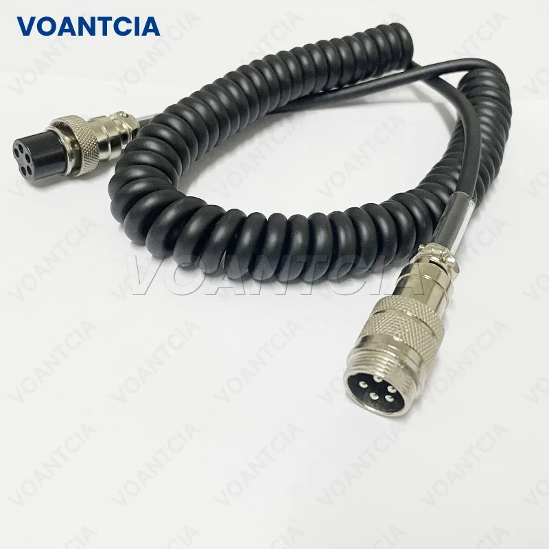 5 Pin Microphone Extension Cable 1.8M Durable Coiled Cable For Cobra Uniden CB HAM Radio