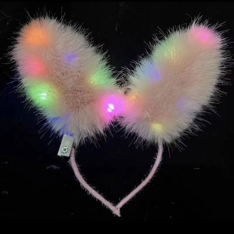 تضيء آذان الثعلب عقال رقيق الحيوان الأذن هيرباند وامض LED النادي الليلي حفلة الهذيان مهرجان تأثيري حلي المرحلة الدعامة
