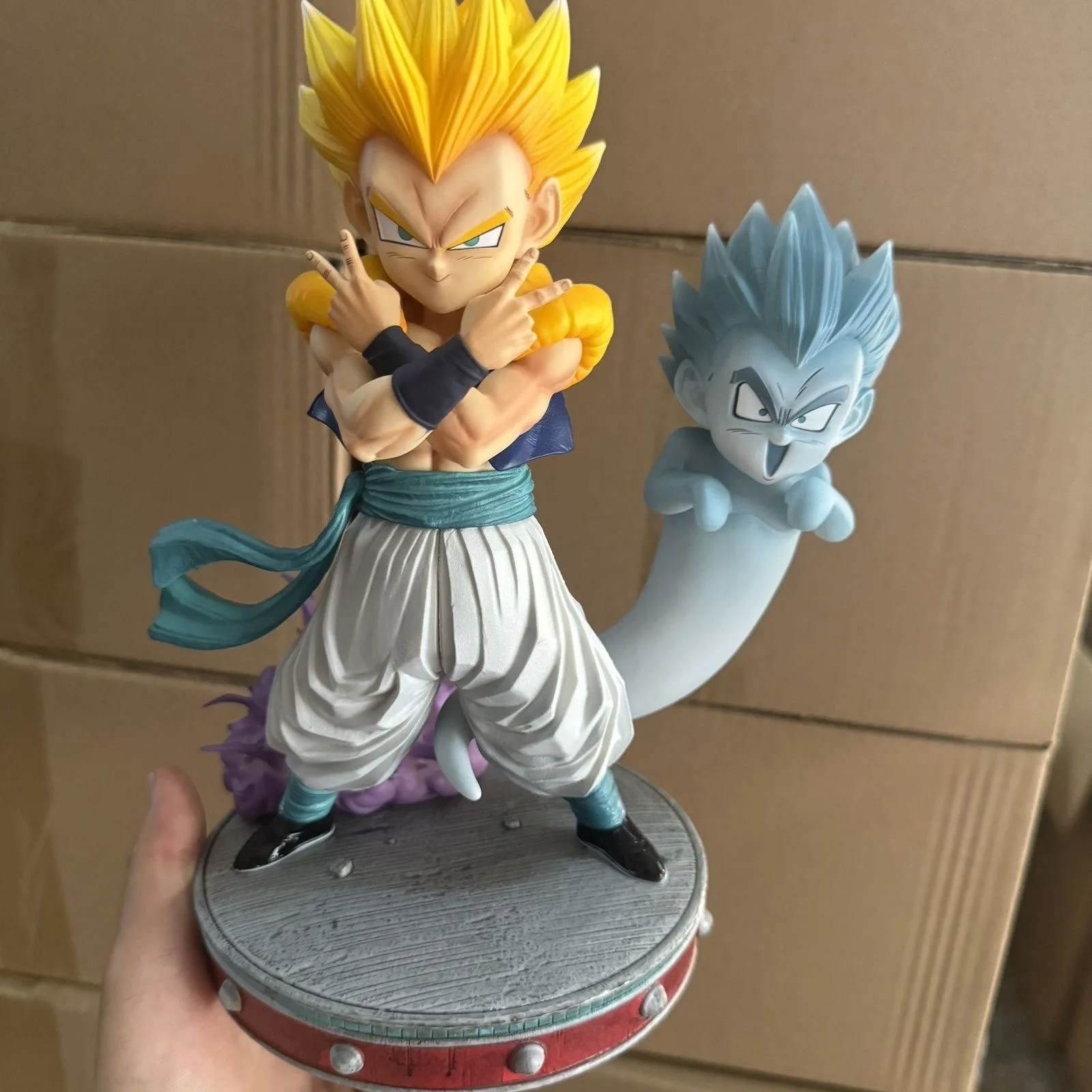 

Фигурки Dragon Ball Z Super Saiyan Gotenks, аниме, периферийная фигурка, модель отряда призрака, коллекция статуй, украшения, игрушки, подарки