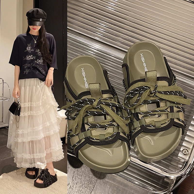 Soft Footbed Summer Beach Casual Slides Lightweight Anti Slip Sole for Bathroom and Daily Community Seaside Walking Outfits