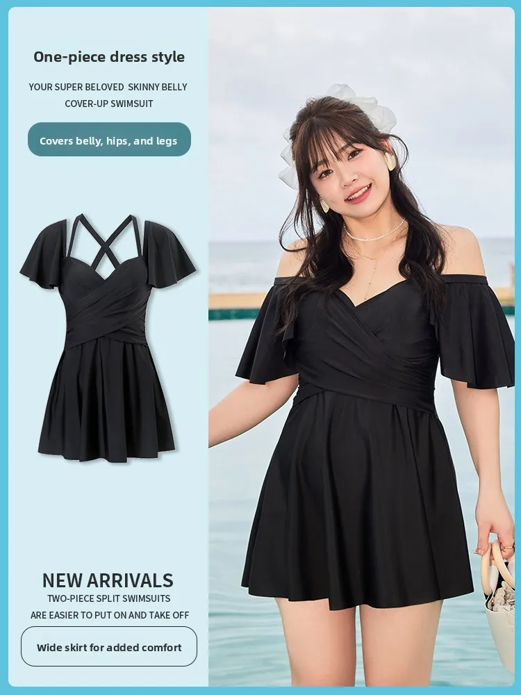 

Women's One-Piece Swimsuit Large Size Thermal Spring Sexy Steel Braet Gathered Summer Swimwear Casual ort Sve Skirt Sle