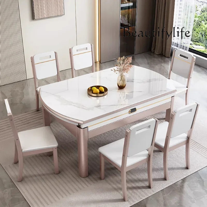 Mesa de Jantar Retangular Dobrável de Madeira N44, Design Italiano Exclusivo, Mesa de Jantar Branca para Cozinha, Móveis para Casa