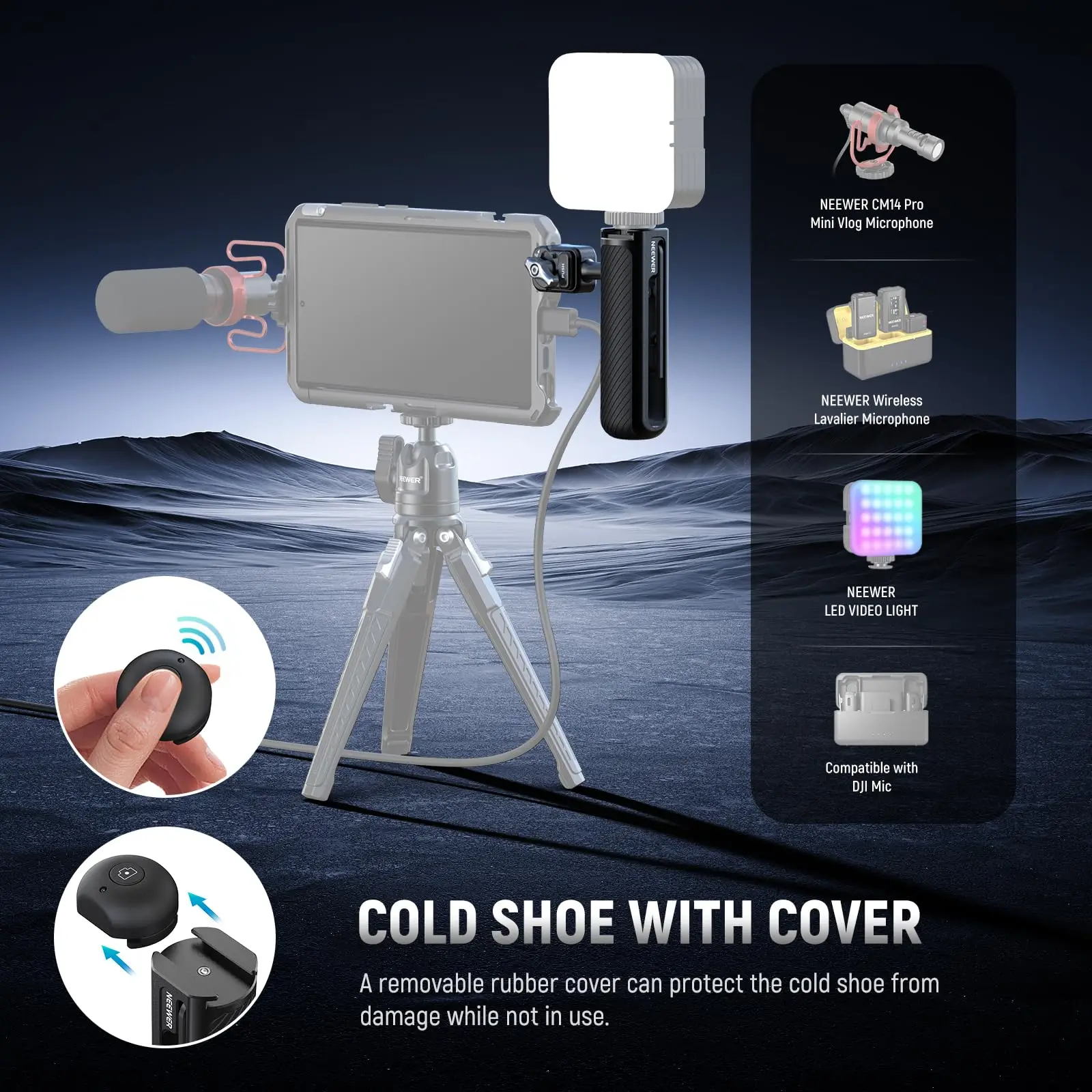 NEEWER PA045E Uchwyt boczny z pilotem Bluetooth do klatki na telefon NEEWER 2. generacji, kompatybilny z iPhone 15 Pro/15 Pro Max i S24 Ultra — zdjęcie produktu 5