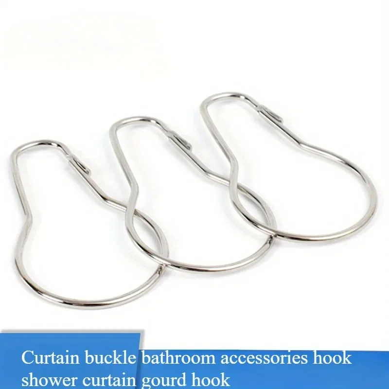 10Pcs 304 Stainless Steel Beadless Shower Curtain Hook Curtain Limpet Bathroom Accessories Hoist Hook