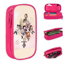 Fun Kpop Singer Twice Girls astuccio portapenne astucci per studenti grandi borse portaoggetti studenti regali scolastici cancelleria