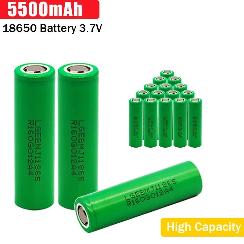 Charge Battery New Original High Capacity 18650 5500mAH 18650Battery Current Lithium Rechargeable Batteries For Flashlight Lamps