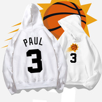 New 2024 men's and women's Suns Chris Paul No. 3 jersey printed sports fashion hooded sweatshirt autumn and winter clothing stre