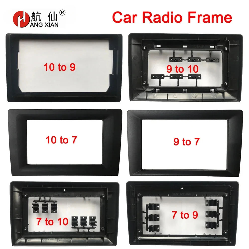 9 10 inch to 7, 9 to 10 inch car radio frame car radio switch frame suitable for all auto models car radio fascia convert frame