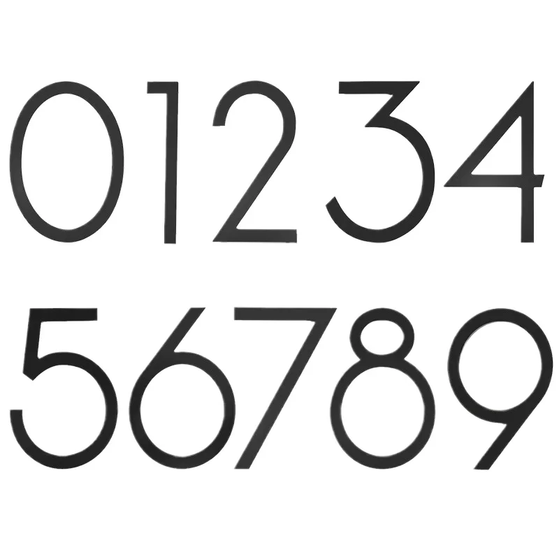 The stainless steel painted back stud is concealed with 12-inch fine font building, floor, villa number and house number