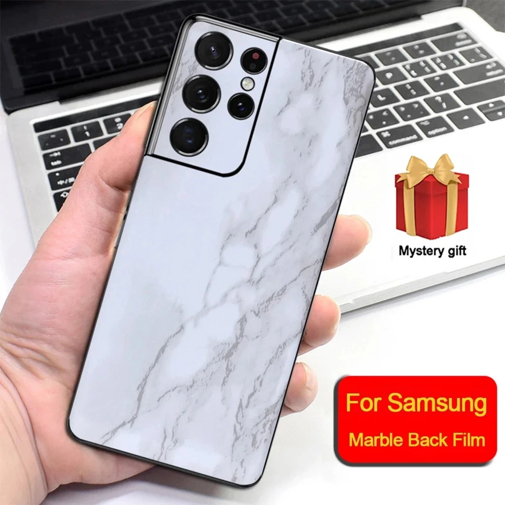 2025 New Marble Back Cover Back Film Matte Film For Samsung S25 S24 S23 S22 S21 Ultra S20 S10 S9 Wrap Note 20 10 9 8 Sticker