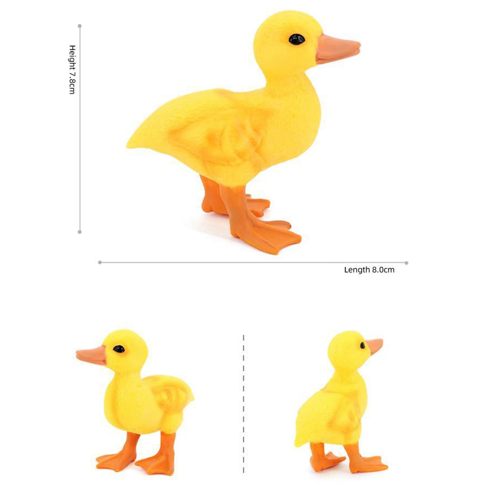 Farm Ducks Realistic Animal Figurines, Little Duck, Figuras Amarelas, Favores de festa infantil, Patinho Brinquedos