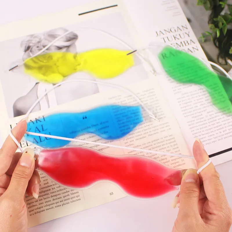 قناع عين جل تبريد متعدد الألوان قابل لإعادة الاستخدام - تحديث درجة الحرارة تحت العين لتخفيف النوم والانتفاخ