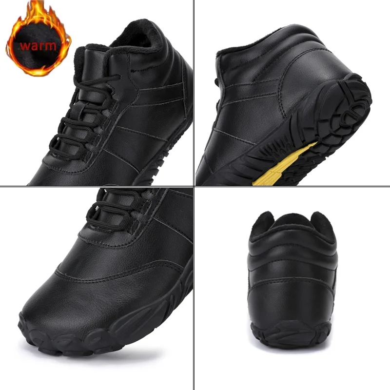 الشتاء للجنسين الثلوج أحذية الرجال الشتاء خمسة أصابع الثلوج الأحذية مقاوم للماء الثلوج القطن الأحذية حافي القدمين المضادة للانزلاق الرحلات حذاء للسير مسافات طويلة #2