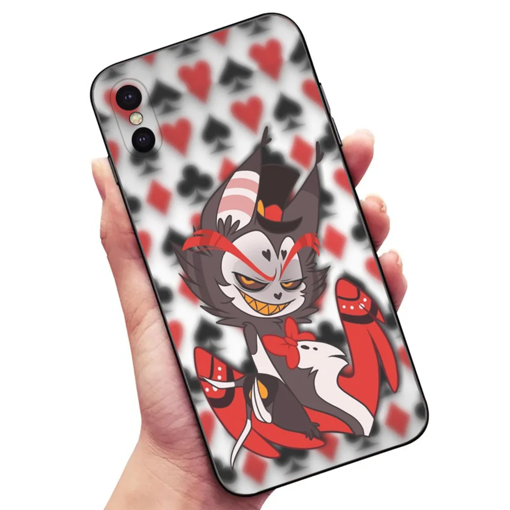 H-Hazbin Cartoon Hotel Phone Case For Samsung S24,23,22,30,21,10,9,Ultra,Plus,Lite,FE,5G Black Soft Case