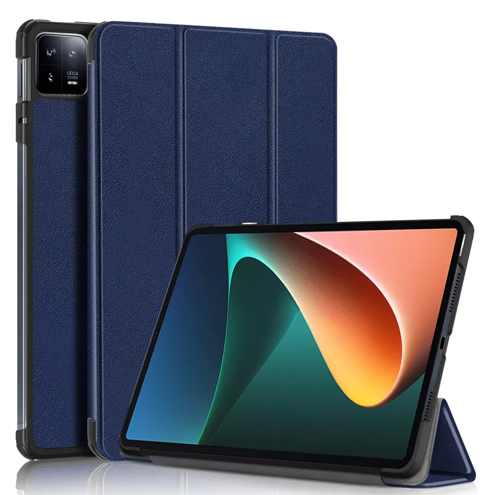 For Xiaomi Pad 7 Pro 11.2 inch PU Leather Tri-Folding Stand Magnetic Tablet Cover for Xiaomi Pad 7 Pad7 2024 funda