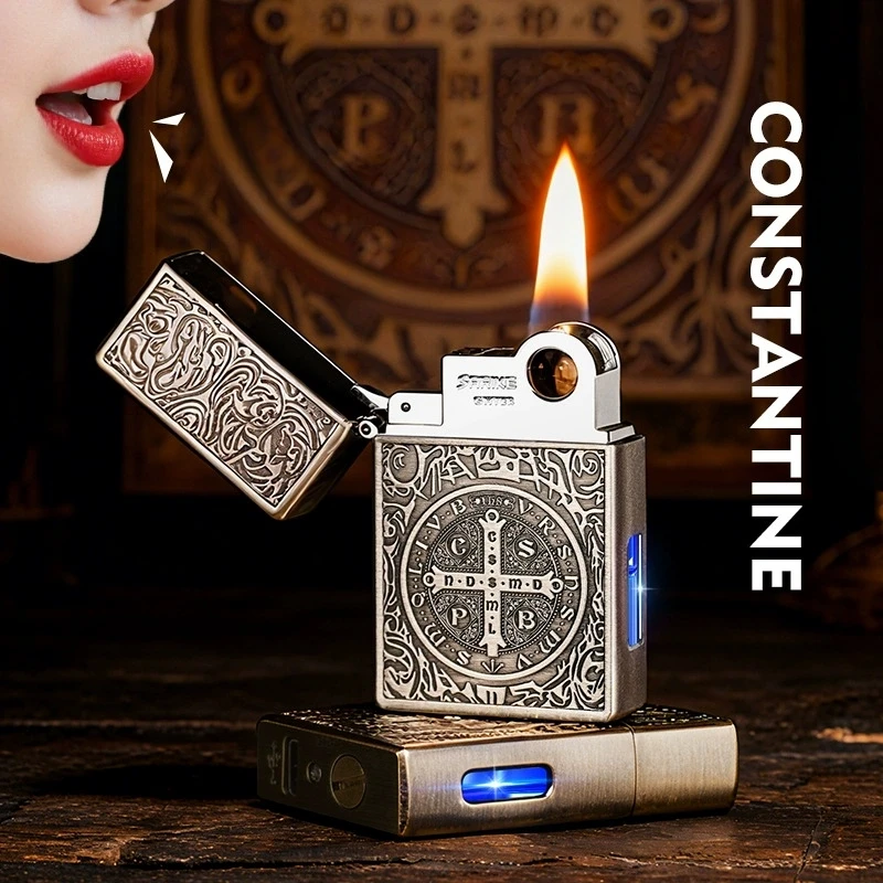 

Retro Black Technology Intelligent Induction Lighter Fashion Metal Portable Four Ignition Methods Lighter Men's High End Gift