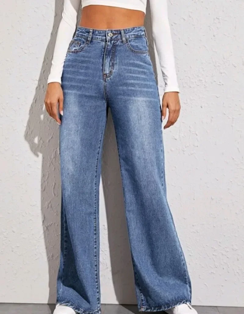 Loose High Waist Wide Leg Jeans Women