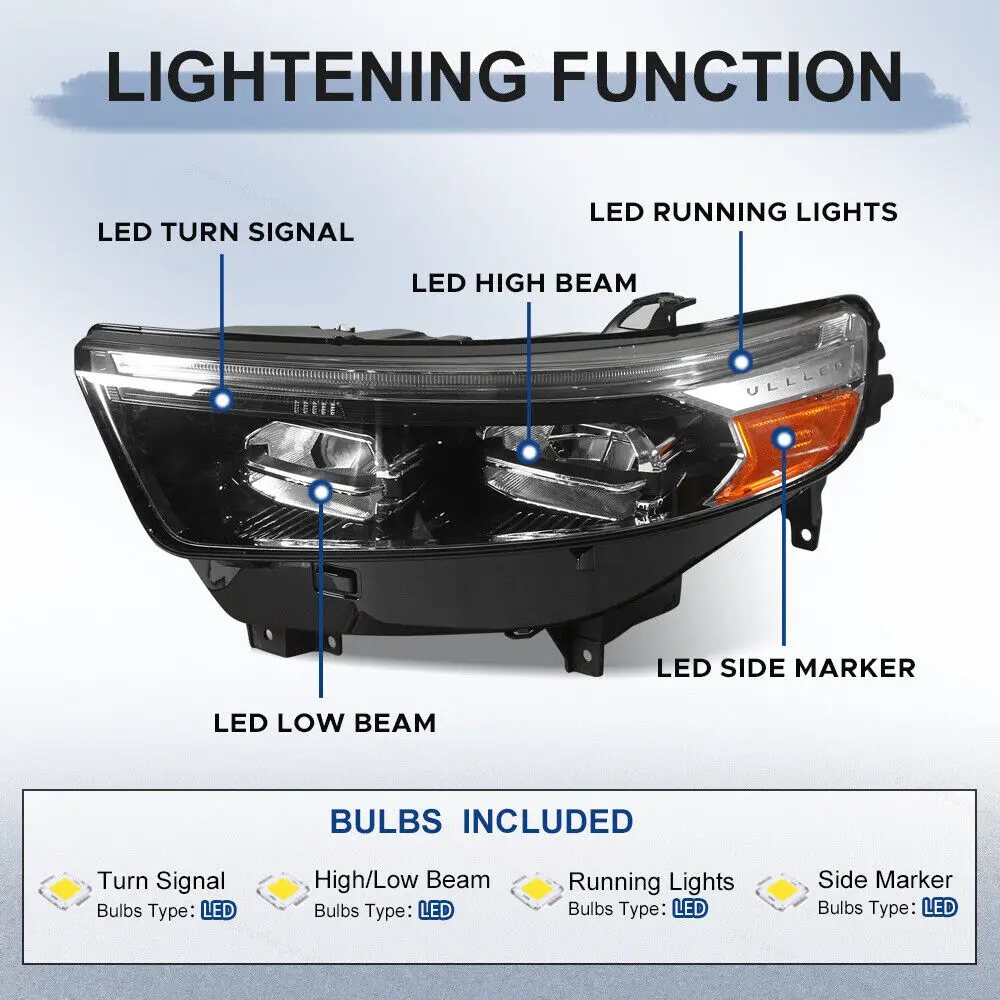 Car Headlights for Ford Explorer XLT/Limited 2020 -2023 LED Headlight DRL Headlamp Turn Signal Corner Light Accessories