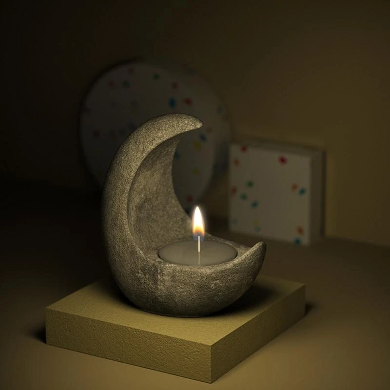 Moon-shaped Mold Resin Casting Holder Silicone Mold Suitable for Decor