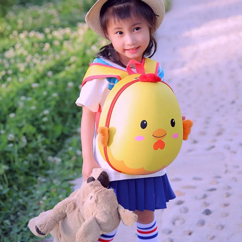 Kids Backpack Cute Cartoon Chick Shell Waterproof Bag Backpack Children Boys Girls Preschool Kindergarten Gift Casual Bags