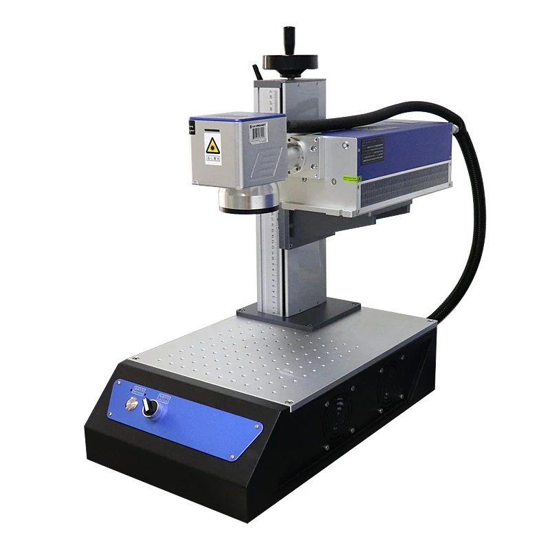 DMK 100w  fiber laser marking machine portable For Metal Mark Number Picture Mark