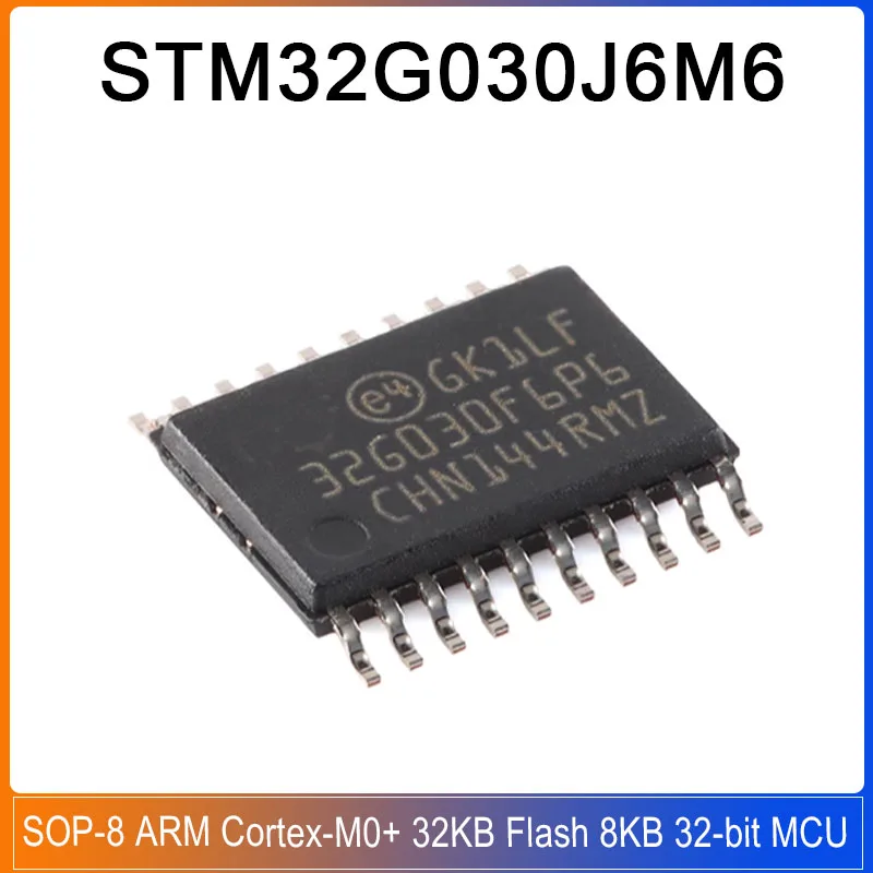 1-5pcs STM32G030J6M6 SOP-8 STM32 G030 J6M6 STM Arm Cortex-M0+ MC 32KB Flash 8KB RAM 64 MHz 32-bit MCU