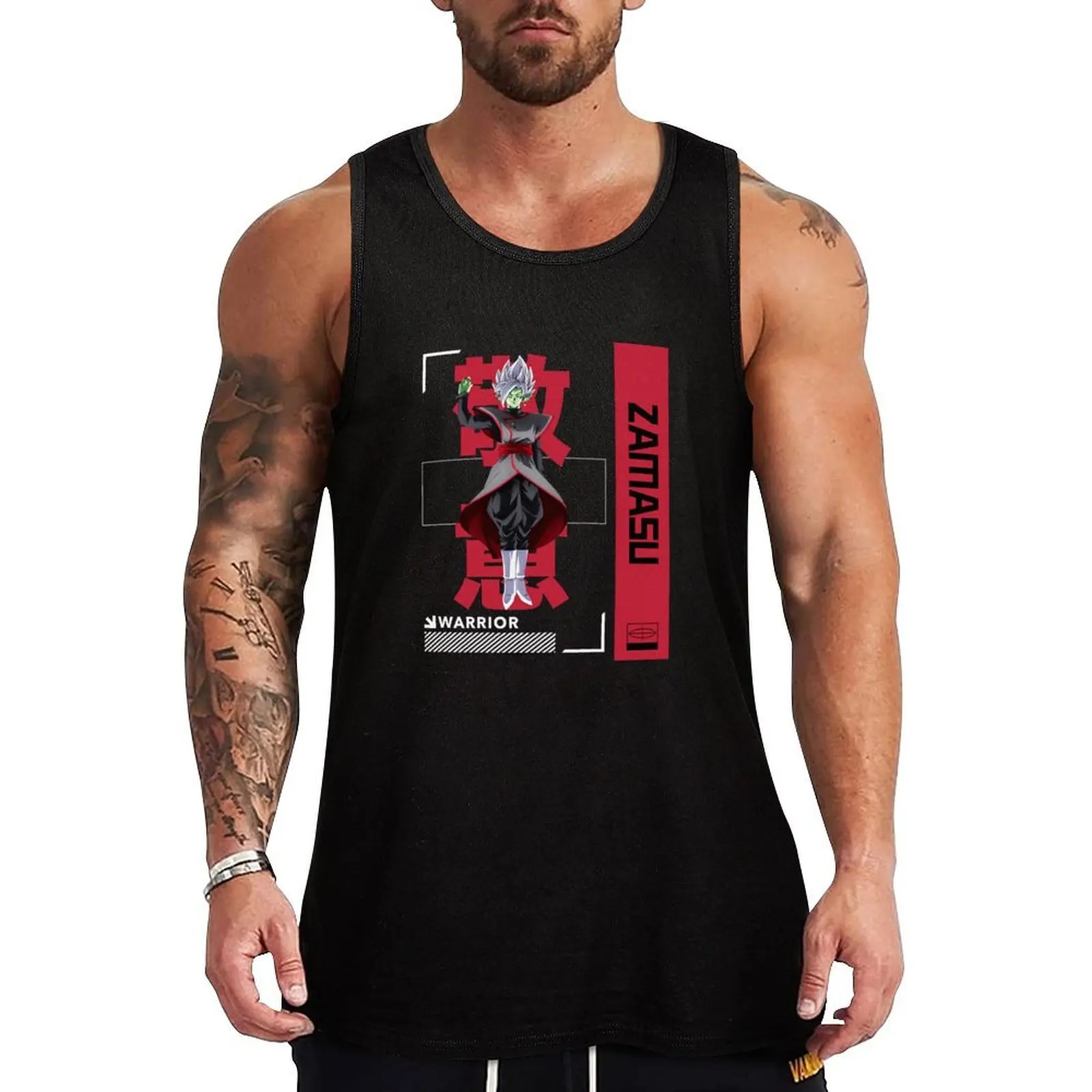

ANIME ZAMASU FEAR Tank Top Sleeveless men muscular man Men's summer clothes