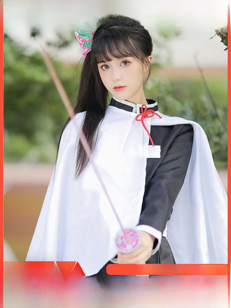 

Demon Slayer Series Kana Chu Cosplay Costume Kimono Full Set with Belt Wig Headwear Long Sve Anime Costume