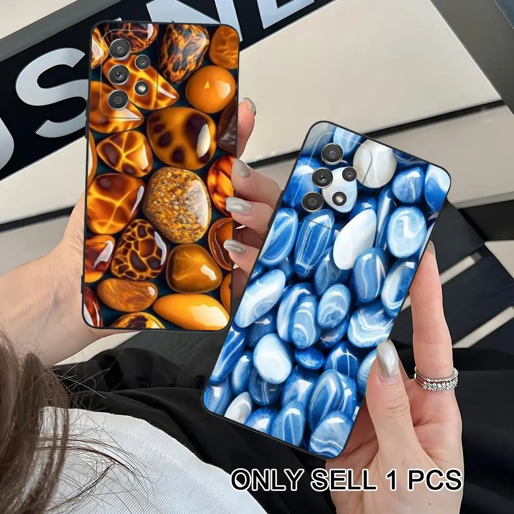 Aesthetic Stones Phone Case for Samsung Galaxy A26 25 24 23 22 21 17 16 15 14 13 12 11 5G Soft TPU Shockproof Cover