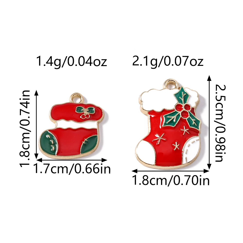 Tusember 10 Stück Emaille-Weihnachts-Lebkuchenhaus-Charms für Weihnachten, Halsketten, Ohrringe, Armbänder, Anhänger, Basteln – Detail 27