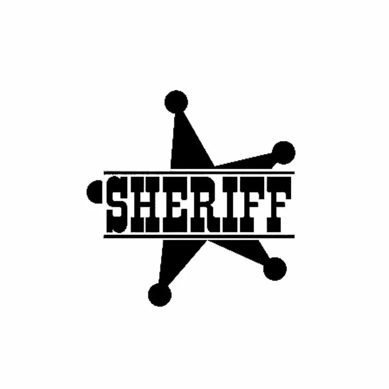 

Self-adhesive sticker colour Funny Car Sticker Star Vinyl Decal SHERIFF 13.2X13.7CM PVC KK