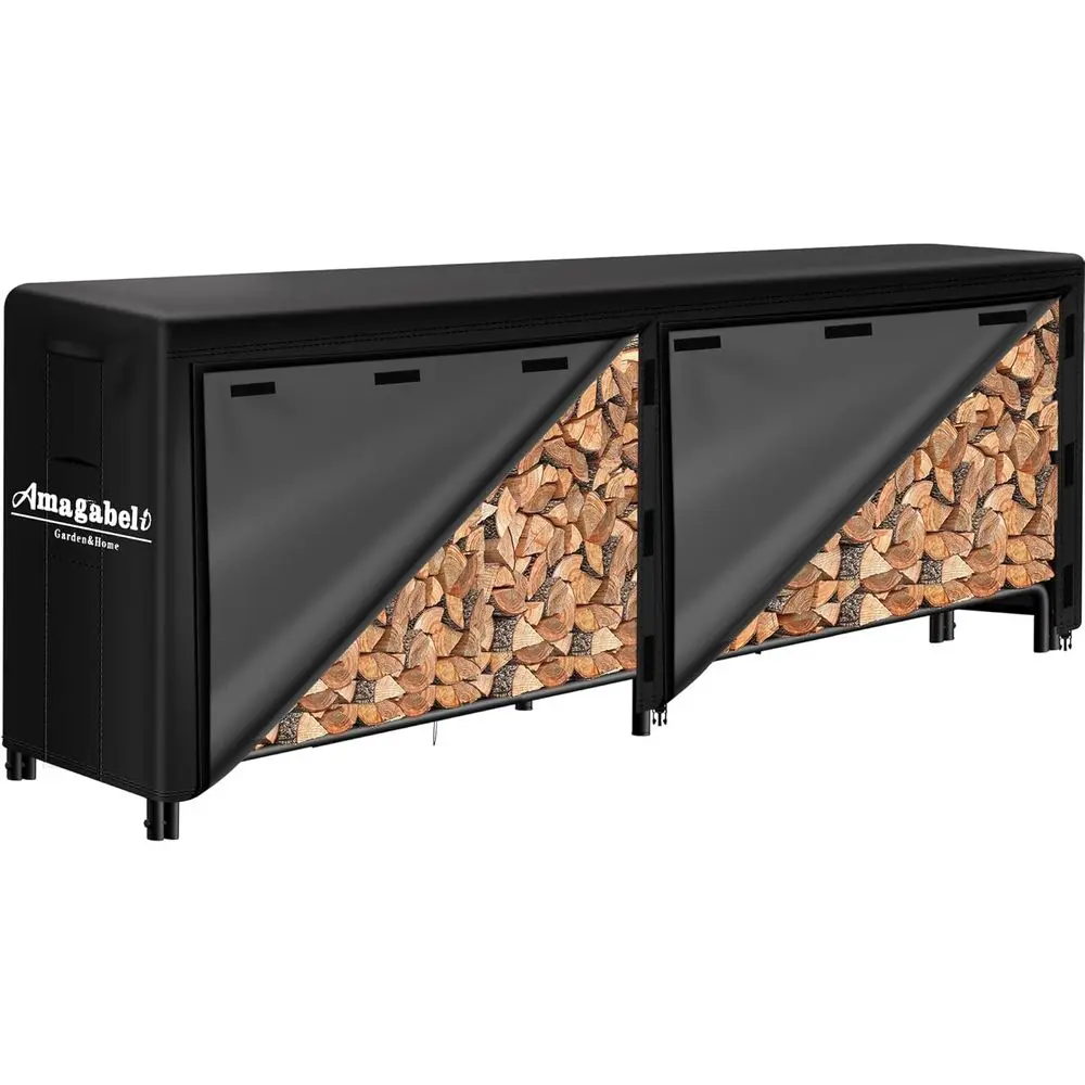 

Уличная подставка для дров Amagabeli 8т с чехлом из износостойкой ткани 600D, для использования в помещении и на улице