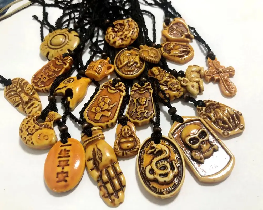 

25 pcs Fashionable Handcrafted Pendant Vintage Mixed Totem Tibetan Tribal Jewelry