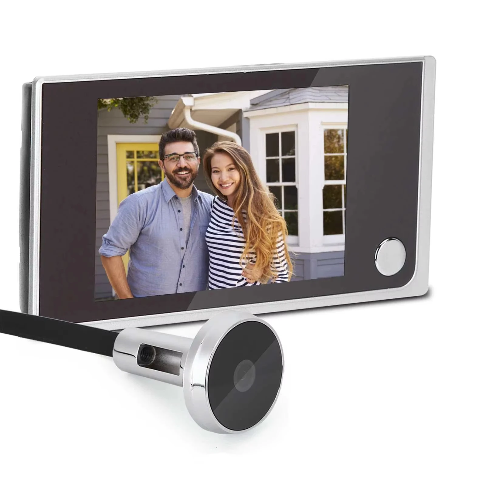 Digitaler Türspion Kamera 720P HD 120° Weitwinkel Zinklegierung LCD Display Batteriebetrieb
