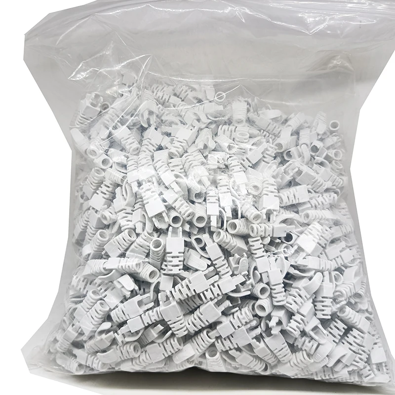 1000pcs/lot RJ45 protector for Connector grasp CAT5E CAT6 RJ45 Plug Ethernet Network Cable Strain Relief  RJ45 Plugs Protector