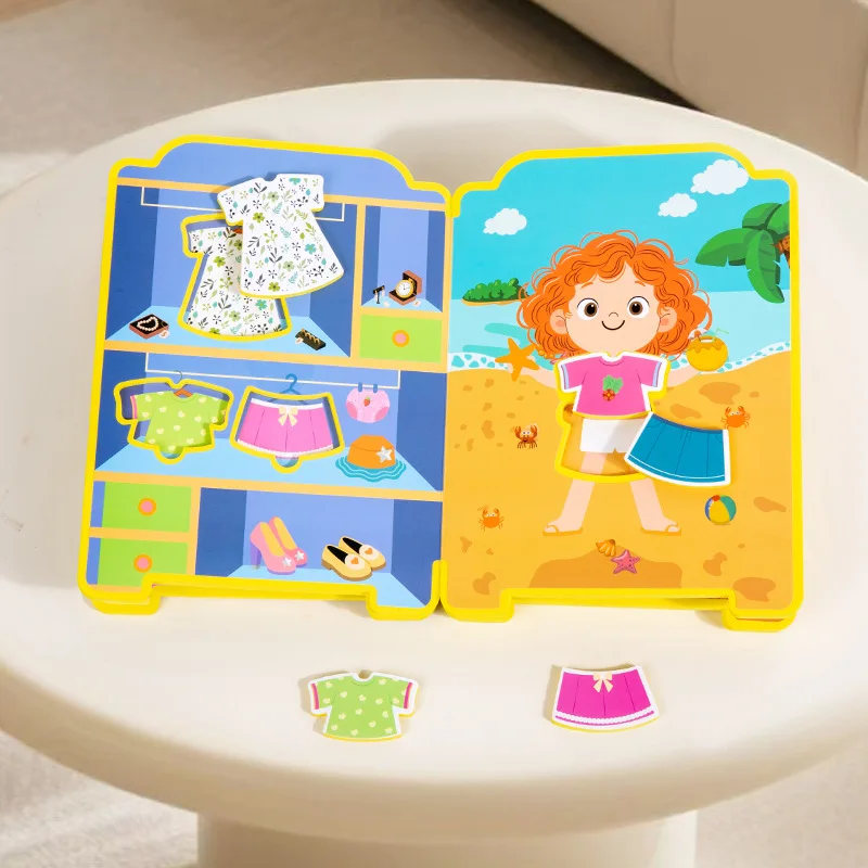 Childrens Costume Changing Game Book Puzzle Kindergarten Educational Books for Kids Early Learning Multi Functional Dress Paper